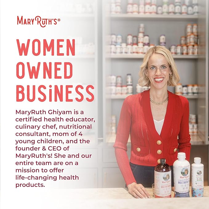 MARYRUTH'S Vitamin B12 Liquid Spray | Vegan Non-GMO Gluten-Free | USDA Organic Supplement | Energy &amp Nervous System Support | B12 Vitamins for Women &amp Men | 720 mcg | 1 Fl Oz
