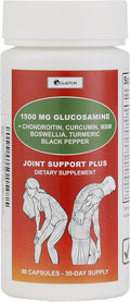 Glucosamine Chondroitin MSM Curcumin Turmeric Boswellia - Joint Support Supplement for Bone Back Knee Hand Flexibility Mobility - Joint Health Supplement for Women &amp Men - 90 Capsules