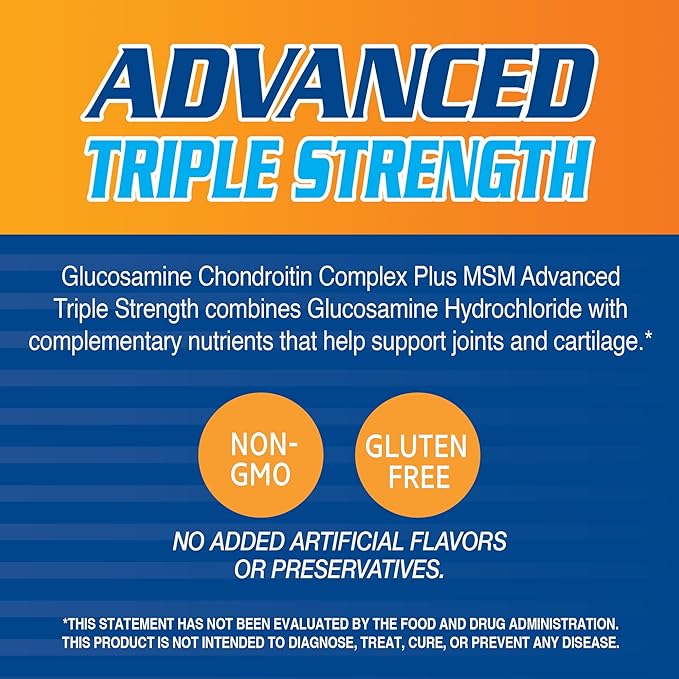 21st Century Glucosamine Chondroitin Complex Plus MSM Advanced Triple Strength 120 Coated Tablets