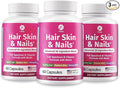 1 Body Hair Skin Nails Vitamin Complex with Biotin - Complete Formula with 26 Essential Vitamins for Men &amp Women - 3 Pack