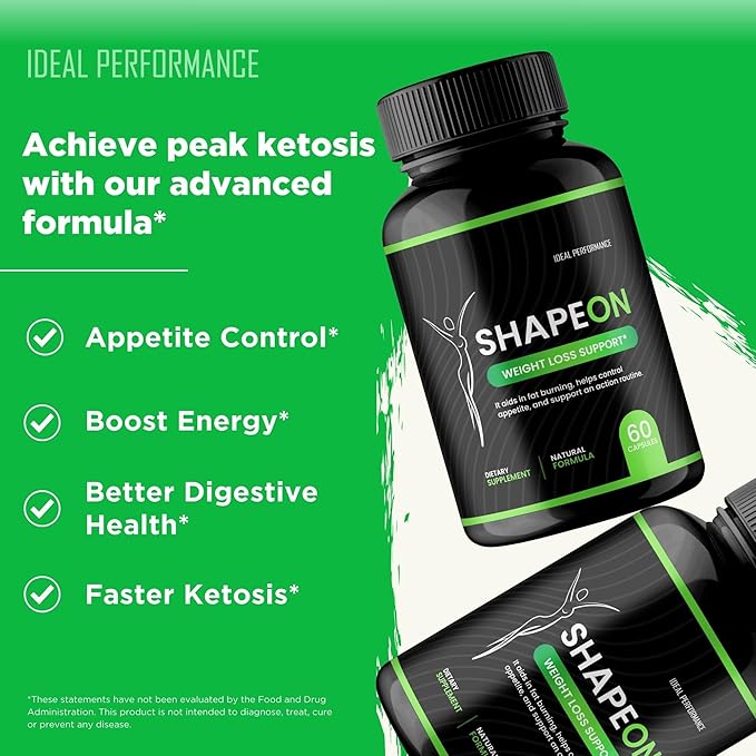 ShapeOn Capsules Official ShapeOn Supplement Pills with All Natural Ingredients - Maximum Strength Advanced Formula Overall Health &amp Wellness Premium Shape-On Support Reviews (5 Pack)