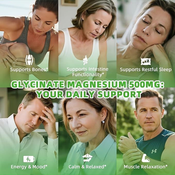 2pack Magnesium Glycinate 500mg Softgels Supplement 240 Gelcaps 120 Day Supply