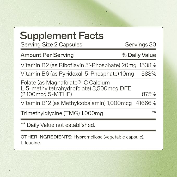 Amy Myers MD Methylation Support - MTHFR Supplement - Supports Adrenal Function Gut &amp Liver Health - Contains Folate Vitamin B12 B6 &amp B2 - Non-GMO &amp Gluten-Free - 60 Capsules (30 Servin