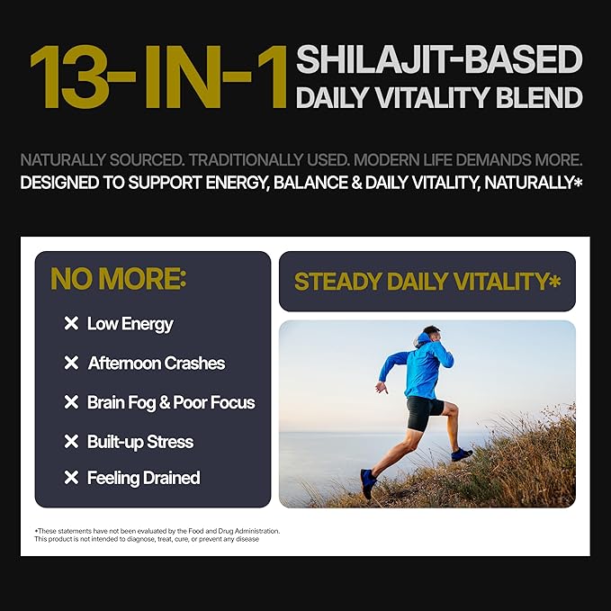 13-in-1 Shilajit Gummies with KSM-66® Ashwagandha | 4000 mg Himalayan Shilajit Extract (20:1) Choline &amp Botanicals | Sugar-Free Vegan | Energy Focus &amp Daily Vitality Support for Men &amp W