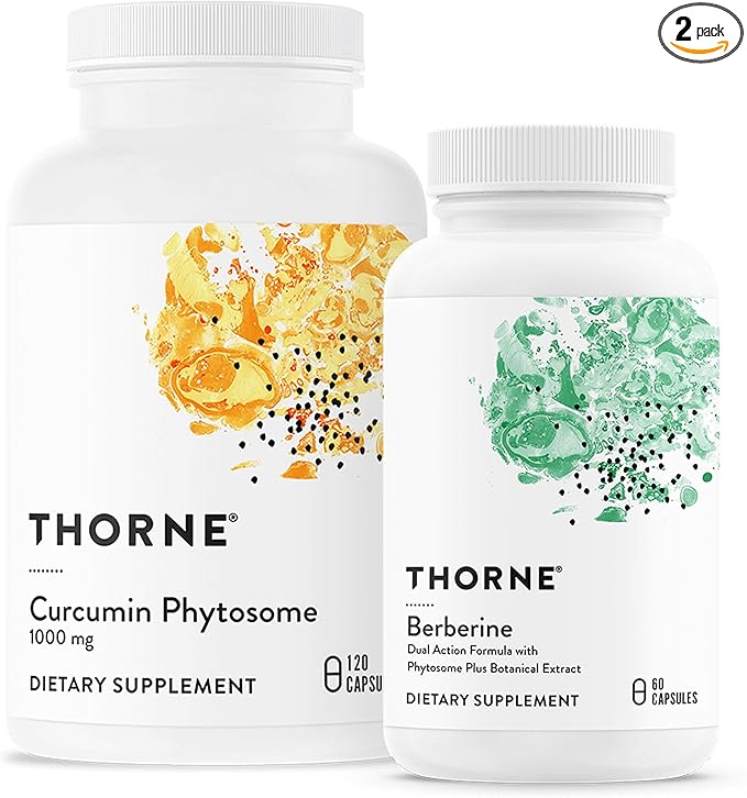 THORNE - Overall Wellness Bundle - Curcumin Phytosome &amp Berberine - 30 to 60 Servings