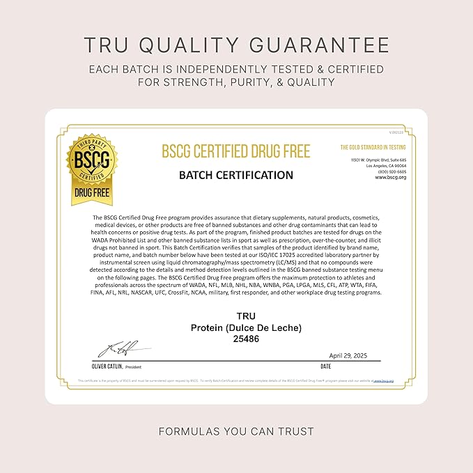 TRU Supplements Plant Based Protein Powder BCAA EAA 20g Vegan Brown Rice &amp Pea Protein 100 Calories 27 Vitamins No Artificial Flavors 25 Servings (Strawberry Cream)