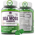 Sea Moss Gummies - Irish Sea Moss Gummies for Adults &amp Kids - Advanced Superfood Seamoss Supplement + Bladderwrack &amp Burdock Root ExtractACV for Daily Immune Gut Cleanse Vegan Sugar Free