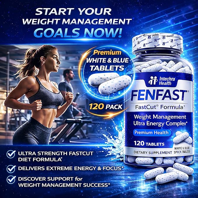 Diet Pills that Work for Weight Management Best Diet Pills + Powerful Energy Boost 120 White Blue Tablets