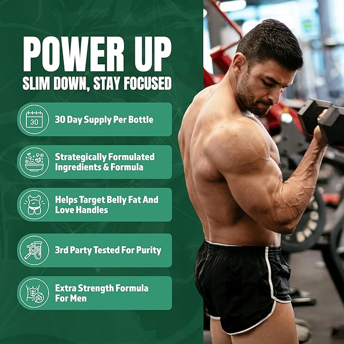 Male Ai Rapid Fat Burner for Men | Supports GLP-1 Pathway Function for Weight Loss | Appetite Suppressant Energy Booster Unisex Diet Pills | 3rd Party Tested Formula - 60 Capsules
