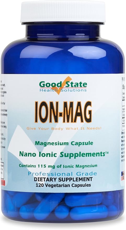 Good State ION-MAG - Ionic Magnesium Capsules - (115 mg Each Serving) (120 Veggie Capsules)