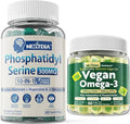 Vegan Omega 3 Gummies 1 Pack + Phosphatidylserine Gummies Sugar Free 2 Pack