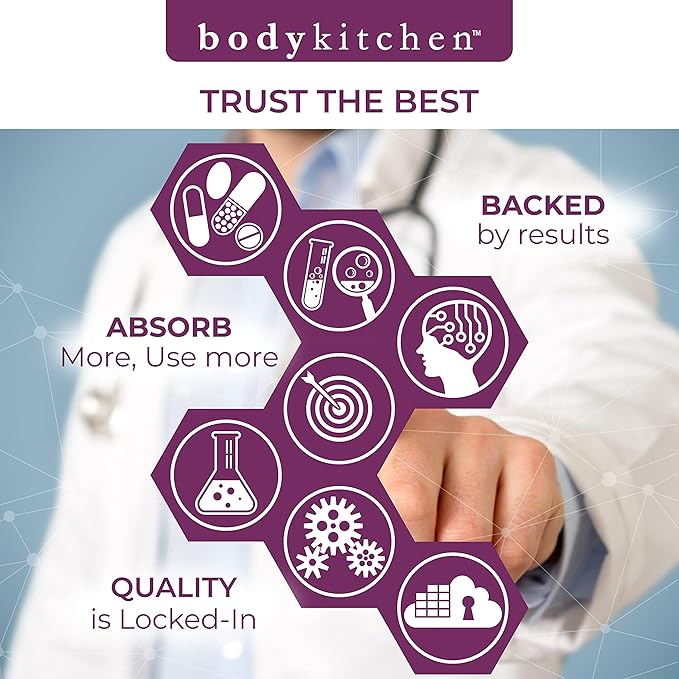 Body Kitchen Mega NAC (N-Acetyl Cysteine) 600 mg with Quercetin Supports Respiratory Health and Immune Function and Promotes Liver and Kidney Detox Veggie Caps (Pack of 2)