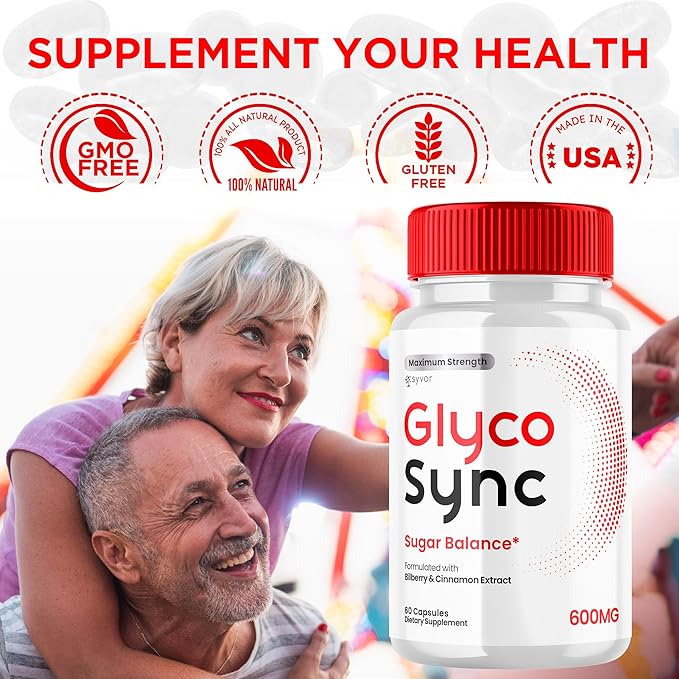 (2 Pack) Glyco Sync Capsules Official Glyco Sync Balance Pills with All Natural Ingredients Advanced Formula GlycoSync Joint Health and Wellness Support Max Strength for Men &amp Women (120 Capsule
