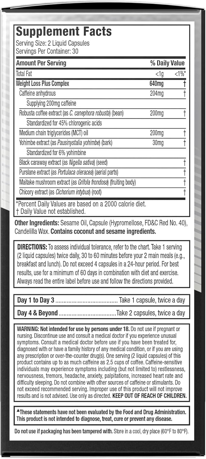 Hydroxycut Advanced - 60 Rapid-Release Liquid Capsules - Thermogenic Calorie Burn Maximize Energy - for Women &amp Men