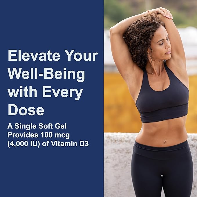 Carlson - Vitamin D3 4000 IU (100 mcg) Bone &amp Immune Health Cholecalciferol Supplement Gluten Free Vitamin D Capsules 360 Softgels