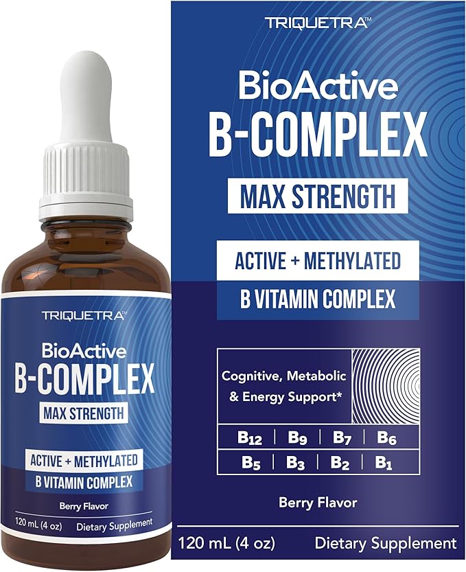 BioActive Vitamin B Complex - Blood Stream Ready Methylated B Complex - Featuring Methylfolate 3 BioActive Forms of B12 BenfoPure® B1 &amp Pantesin® B5 - 12 B Vitamins in Clinical Doses - Liquid 4