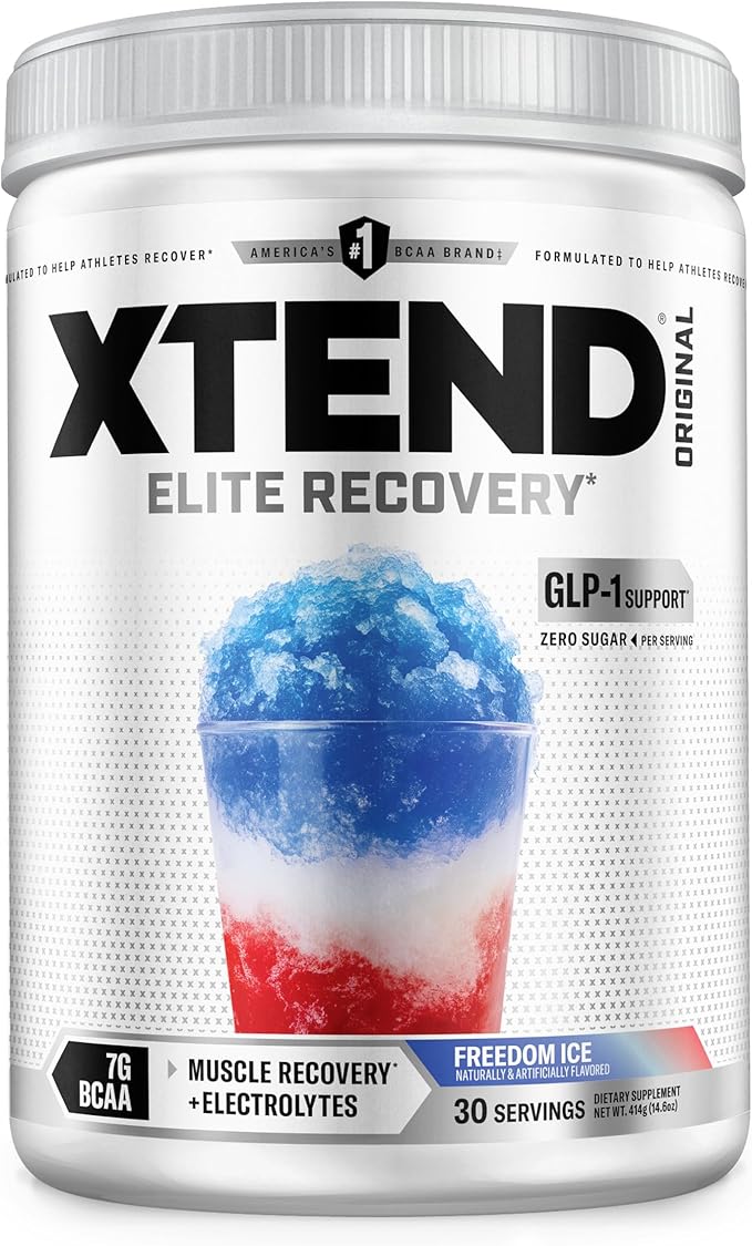 Xtend Original BCAA Powder 7g BCAAs and 2.5g L-Glutamine for Muscle Recovery Hydration and Lean Muscle Sugar Free Intra and Post Workout Drink with Electrolytes Freedom Ice 30 Servings