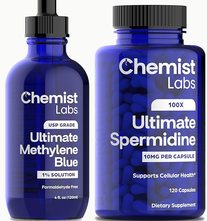 Clarity &amp Focus Stack. 10 mg Spermidine Plus Methylene Blue 1% 4oz