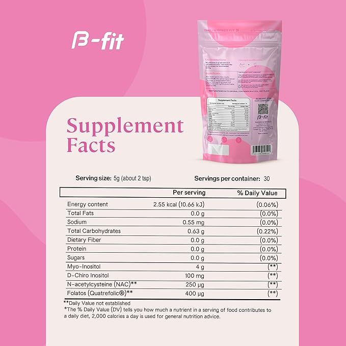 B-FIT B Inositol Balance + Omega 3 Bundle – Myo-Inositol &amp D-Chiro 40:1 with Folic Acid – Berry Flavor Powder – Fish Oil 1800 mg EPA &amp DHA