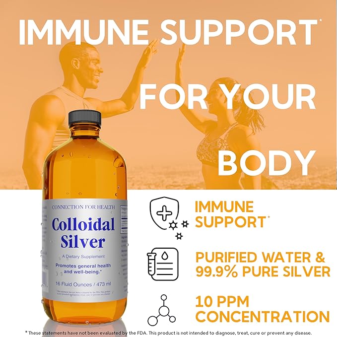 Colloidal Silver - 10 PPM - 16 oz / 8 oz / 4 oz / 2 oz - Immune Support