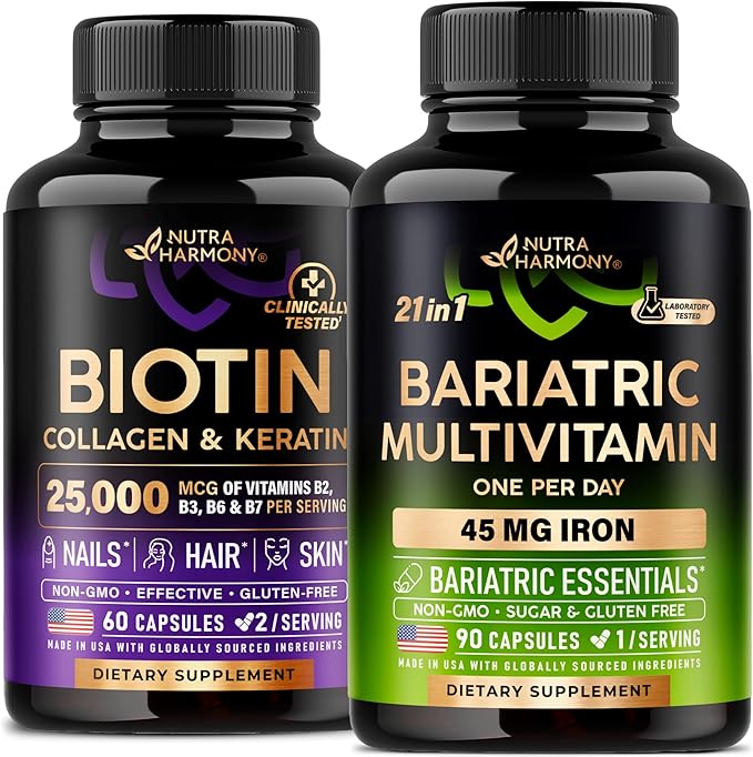 Biotin Collagen Keratin &amp Bariatric Multivitamin Capsules
