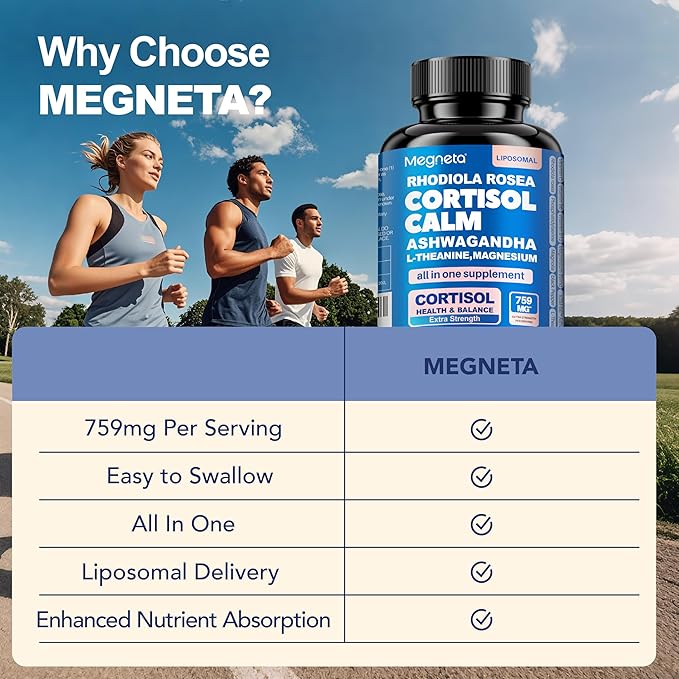 Cortisol Balance &amp Sleep Support for Women &amp Men – Natural Calm Formula with Magnesium Ashwagandha &amp L-Theanine – Supports Restful Sleep Relaxation Focus &amp Healthy Cortisol Levels –