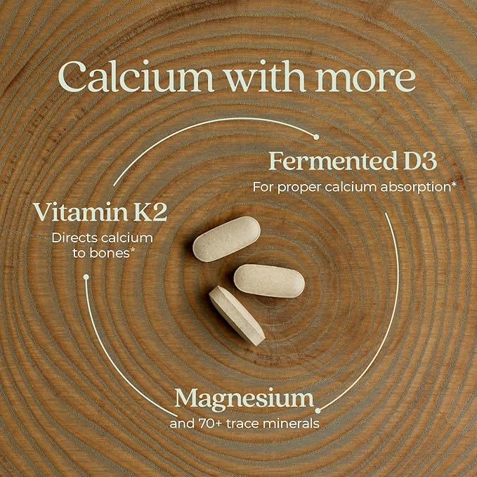 New Chapter Calcium Supplement - Bone Strength Plant-Based USDA Organic Calcium with Magnesium Vitamin D3+K2 for Bone Health &amp Joint Mobility Heart Support 905 mg dose - 270 Slim Tablets