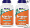 Now Selenium 200mcg Capsules 300 Count (Pack of 2) - L Selenomethionine Mineral Supplement for Women &amp Men - Veg Caps Non-GMO Vegan Friendly Yeast-Free