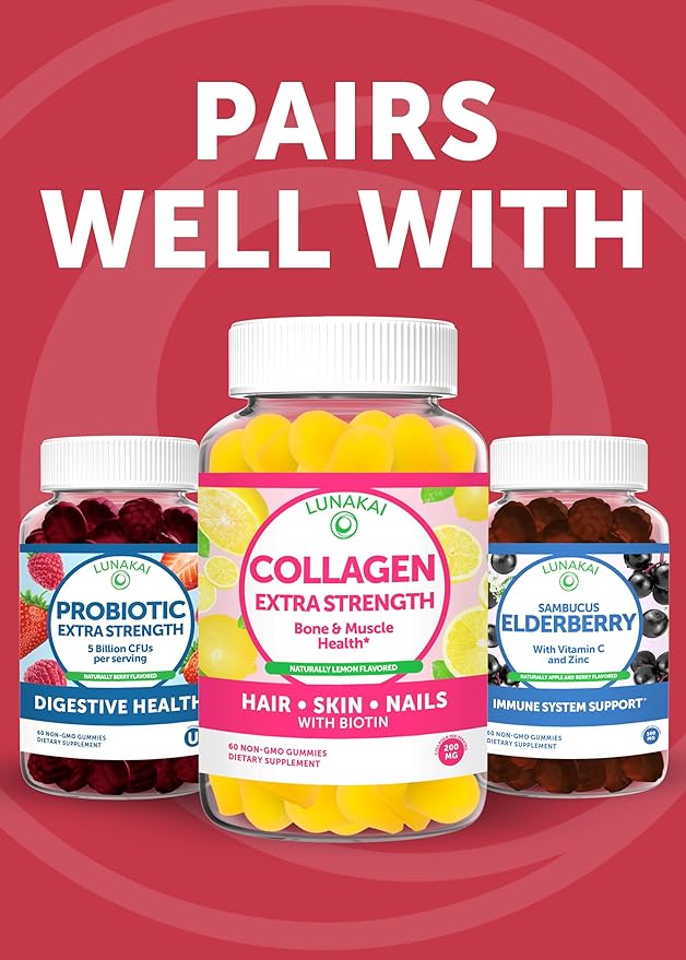 Lunakai USA Made Womens Multivitamin Gummies - Delicious Daily Dose with 16 Multi Vitamins for Women - Energy &amp Immune Support Non-GMO - 3 Pack