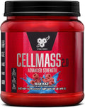 BSN CELLMASS 2.0 Post Workout Recovery with BCAA Creatine &amp Glutamine - Keto Friendly - Blue Raz (25 Servings)