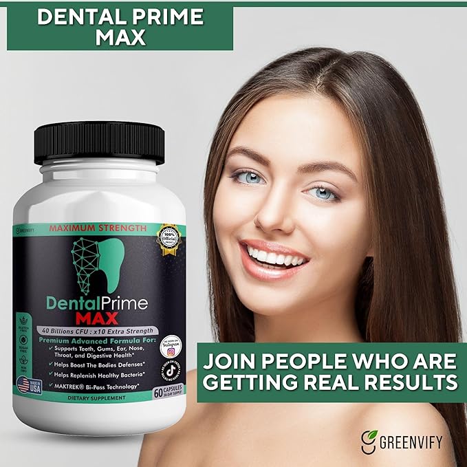 DentalPrime MAX Probiotic Supplement 40 Billion CFU MAKTREK Bi-Pass Technology 60 Capsules 30-Day Supply (2)