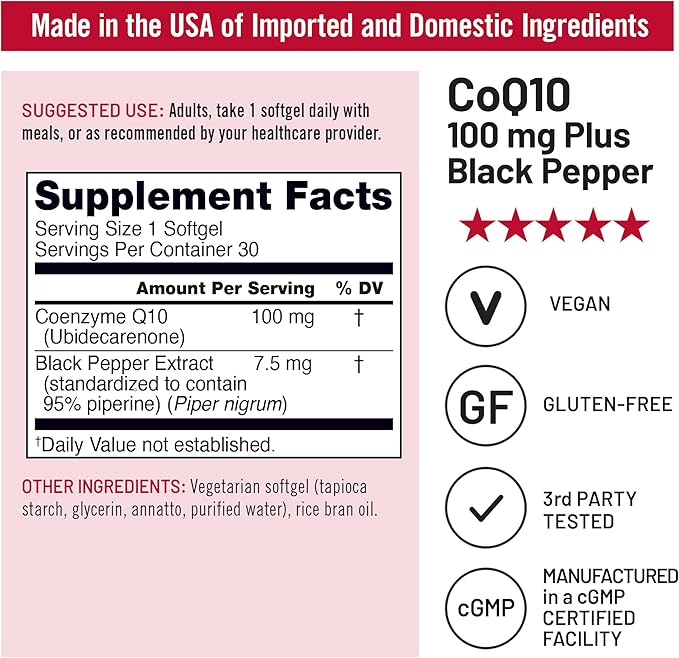 NatureWise [1] Flaxseed Oil 1000mg - Organic Cold Pressed - 120 Softgels[120-Day Supply] + (Pack of 4) CoQ10 100mg + Black Pepper High Absorption - 30 Softgels[30-Day Supply]