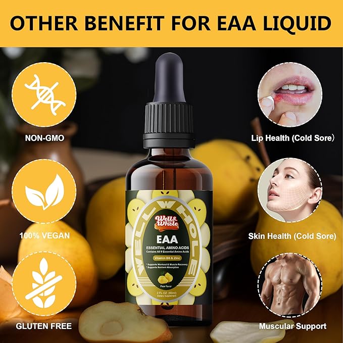 Well&ampWhole Grass Fed Beef Liver Gummies and Essential Amino Acid (EAA) Liquid Drops &amp Liver Support Liquid Supplement