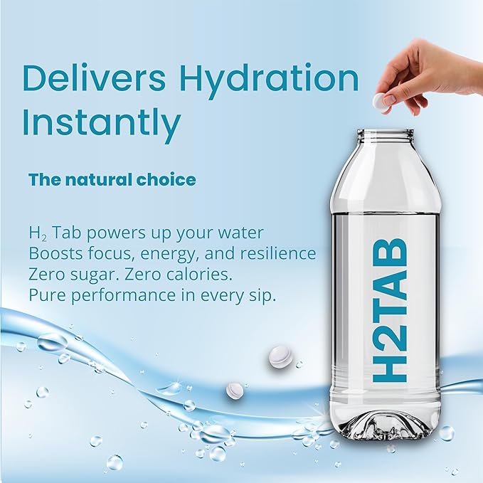 H2 Molecular Hydrogen Water Tablets with Magnesium Antioxidant Drinking Water Tablet Supports Cellular Health Fight Stress Recovery &amp Cognitive Function - 8 PPM Fast Dissolving 30 H2 Tablets