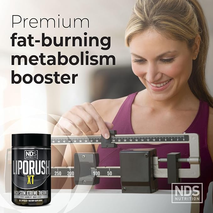 NDS Nutrition XT - Super Concentrated Thermogenic with L-Carnitine &amp Teacrine for Shredding Fat - Supports Maximum Energy Focus Calorie Burning Diuretic Appetite Control (60 Capsules)