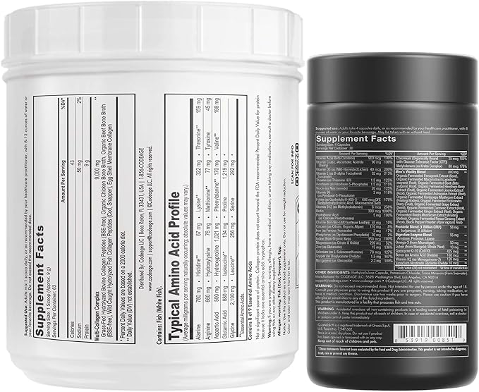 Codeage - Multi Collagen Protein + Men’s Daily Multivitamin Bundle