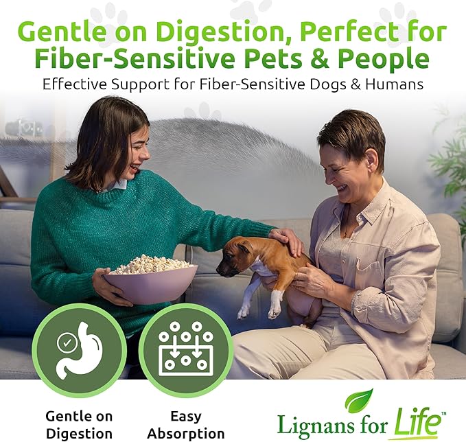 Lignans For Life HMR Lignans for Dogs 40mg - 90 Capsules Vitamin for Healthy Pet | Multivitamin | Wellness Supplement | 2-Pack