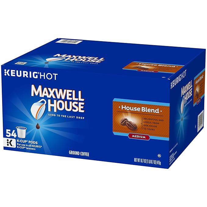 Maxwell House Medium Roast Keurig K Cup Coffee Pods (54 Count)