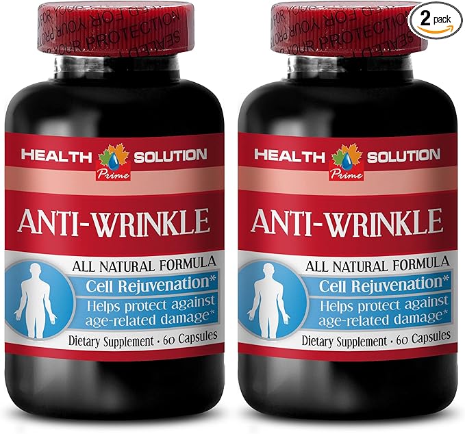 anti wrinkle capsules for face - ANTI-WRINKLE COMPLEX - Skin minerals Anti-aging supplement Vitamin E collagen serum anti wrinkle alpha lipoic acid anti wrinkle pills for women 2 Bot 120 Caps