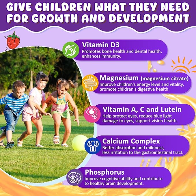 2 Pack Omega 3 Gummies + 1 Pack Kid Calcium Gummies 300mg Calcium Citrate + Vitamin D3 K2 MK-7