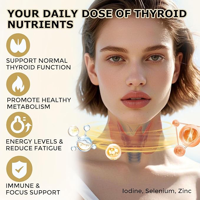 Q'ankyaq Thyroid Support Liquid Drops Red Yeast Rice with CoQ10 Liquid Drops Thyroid Support for Women 1200mg Red Rice Yeast Extract for Cholesterol Health