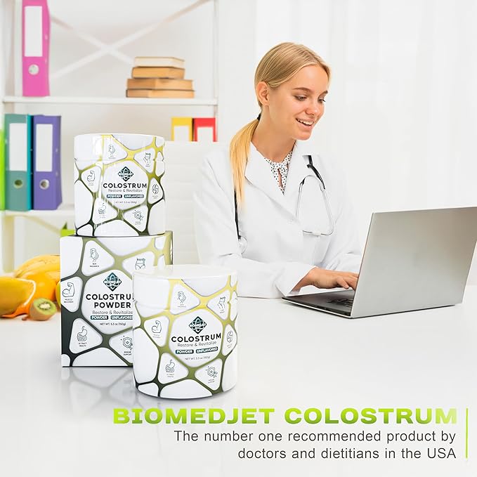 Colostrum Supplement Powder-for Immune Support Gut Health-Muscle Recovery &amp Wellness-Natural IgG-Pure Whole Bovine Superfood-Unflavored-75 Servings
