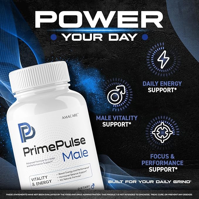 (2 Pack) Prime Pulse Male Pills – Advanced PrimePulse Capsules Formula Supplement Support Maximum Strength PrimePulse All Natural Vitamins Health and Wellness Reviews 120 Capsules for 2 Months