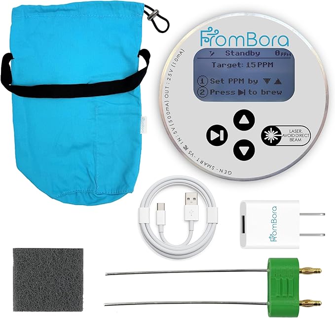 SMART Colloidal Silver Generator Kit – PPM Auto-Stop – 99.99% Pure Silver Rods – Constant Current Machine for True Nano Particles – Active Stirring LCD Built-in Laser &amp TDS Meter