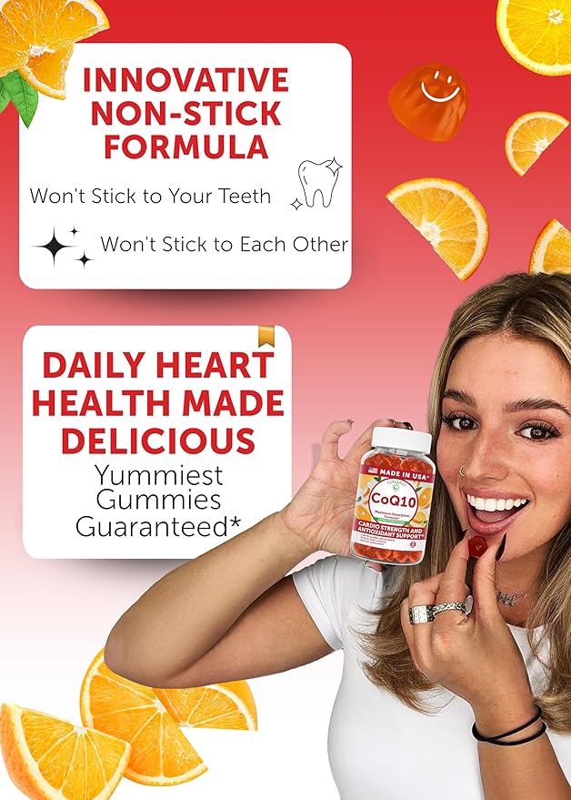 Lunakai USA Made CoQ10 Gummies for Adults – 200mg High Potency Coenzyme Q10 Supplement for Daily Heart Energy &amp Antioxidant Support for Women &amp Men Non-GMO 60ct