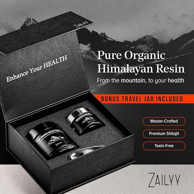 Pure Himalayan Shilajit Resin Supplement 80g | Organic Shilajit for Men &amp Women | Natural Energy Booster with Organic Fulvic Acid &amp 85+ Trace Minerals | Lab-Tested