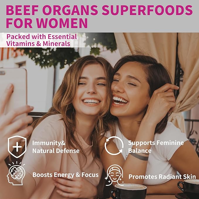 Well&ampWhole Grass Fed Beef Liver Gummies and Beef Organ Gummies for Women
