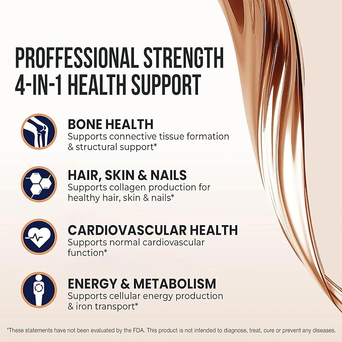 Sovereign Copper Pro-Strength Bio-Active Copper Hydrosol - Bioavailable Liquid Supplement for Adults &amp Kids w/Silver Hydrosol for Hair Skin &amp Nails 30ppm - 8 fl oz (237mL)