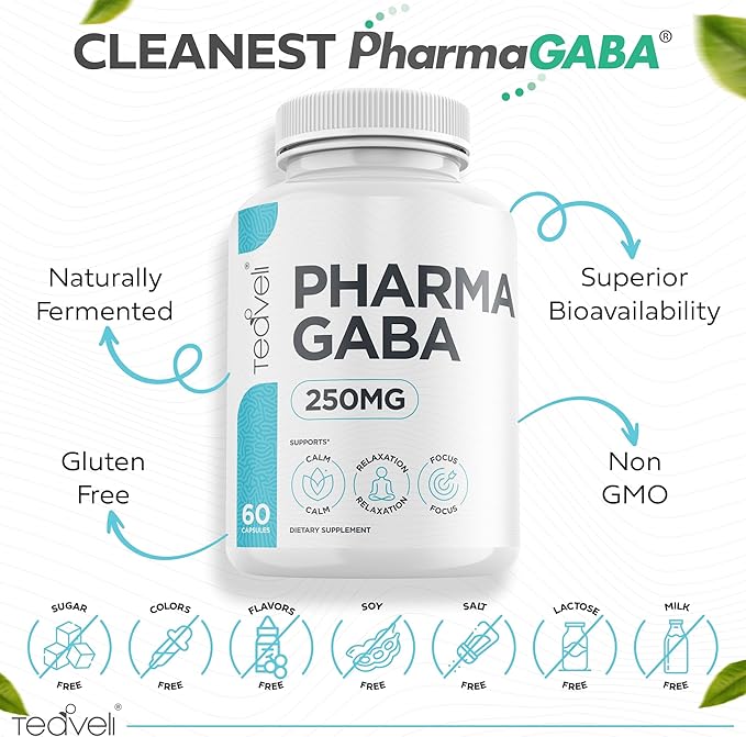 Teaveli Citicoline with Pharma GABA Capsules Bundle