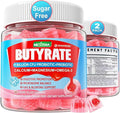 Butyrate Gummies with Probiotic + Prebiotic + Postbiotic Omega-3 500mg9 Billion CFU Probiotics with Fiber Calcium &amp Magnesium InulinPsyllium Husk for Digestive HealthBloating SupportSugar F